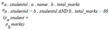 Relational Algebra Expression: understanding  subqueries Second query.